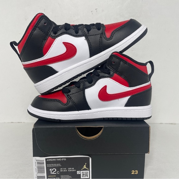 Nike Air Jordan 1 Retro Mid PS “Bred Toe” 2022 - Picture 3 of 4